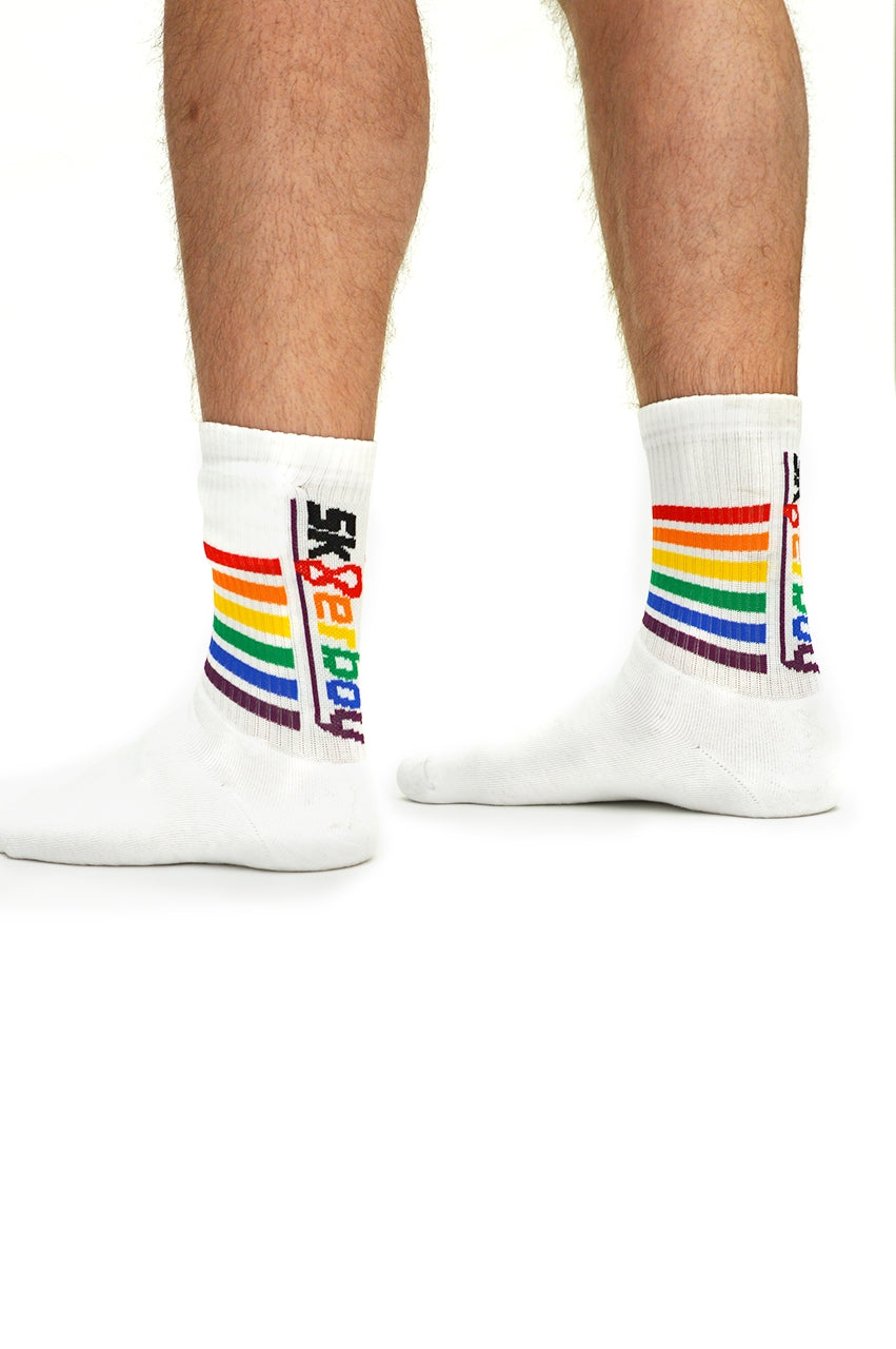 sk8erboy pride socken rainbow flag lgbtq+ socken in detailansicht