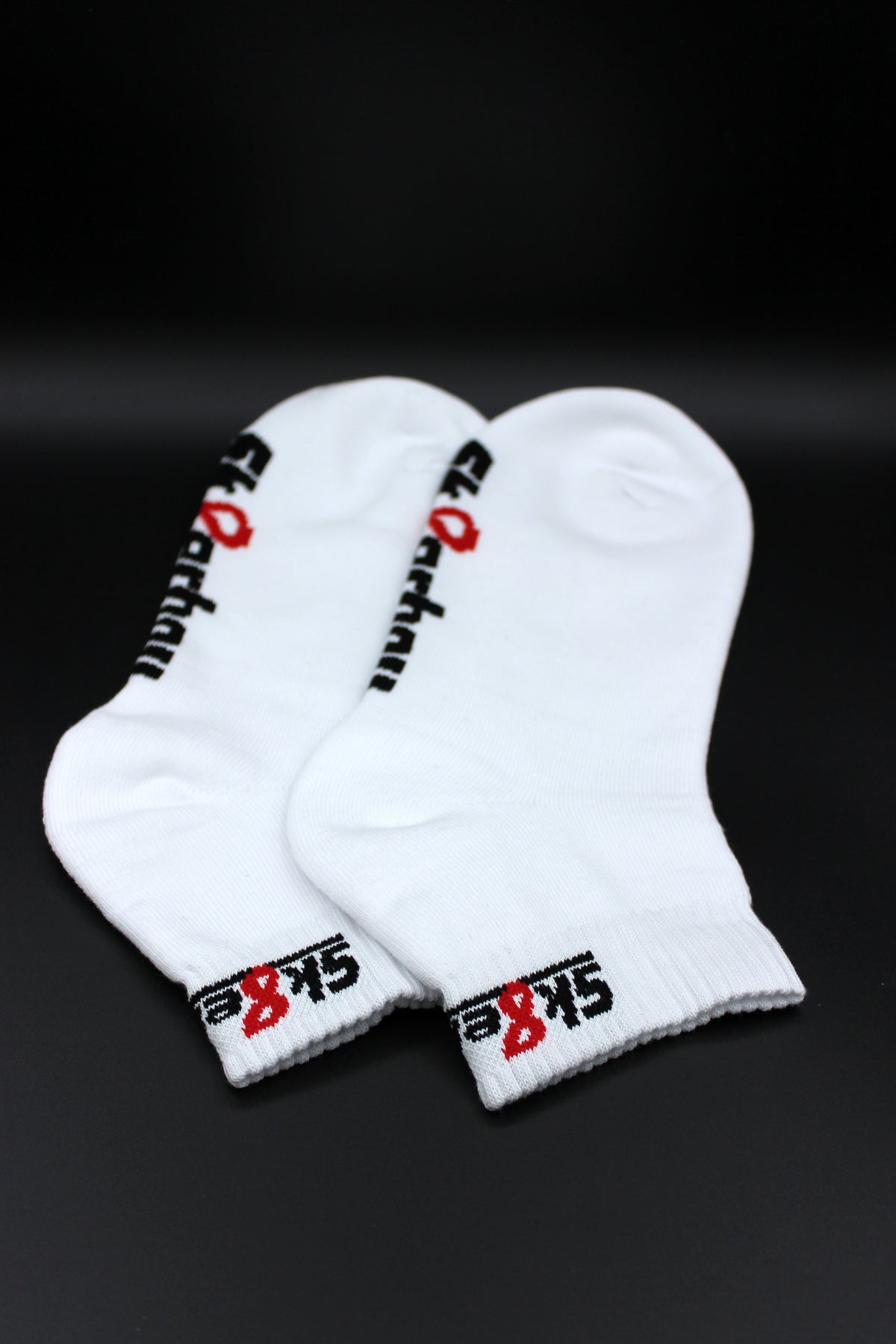 White Sk8erboy quarter socks, detail view