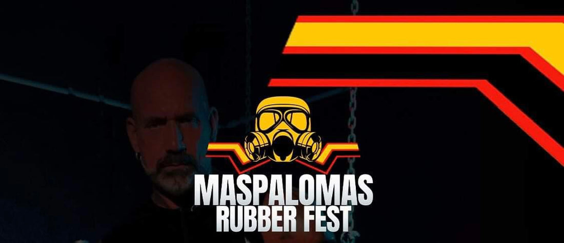 Maspalomas rubber fest gummi event gay latex gasmaske rot gelb schwarz fetisch erotik schwul sniffen army anzug