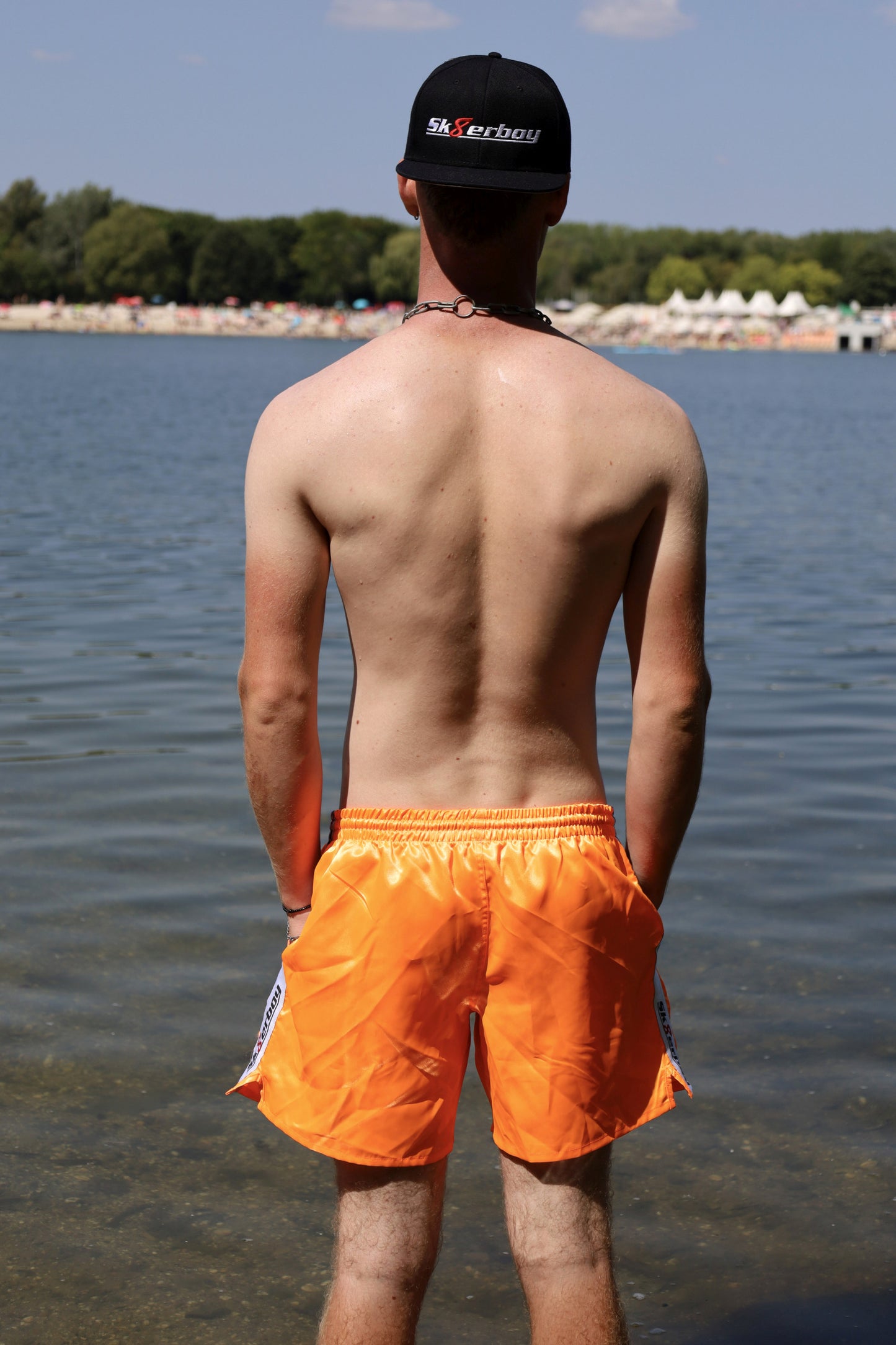 Sk8erboy® short de sport orange fluo