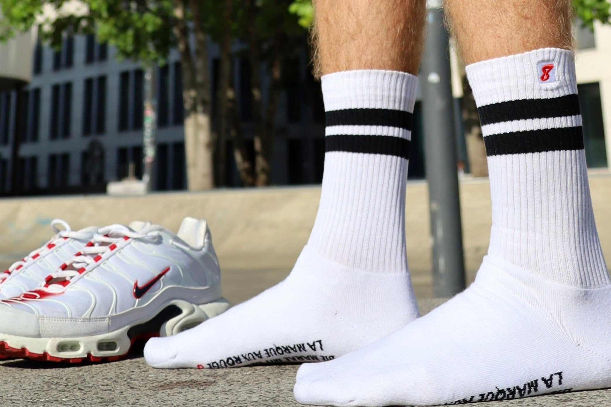 Sk8erboy® Retro Socks – with red 8 logo